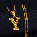Anniyo A-Z Small Letters Necklaces Women/Girl Gold Color Initial Pendant Thin Chain English Letter Jewelry Alphabet Gift