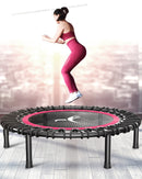 Trampolín de fitness de 40 ", Mini silencioso con longitud de mango ajustable, adultos, niños, interior, gimnasio, Bungee, reboteador, entrenador de salto, entrenamiento
