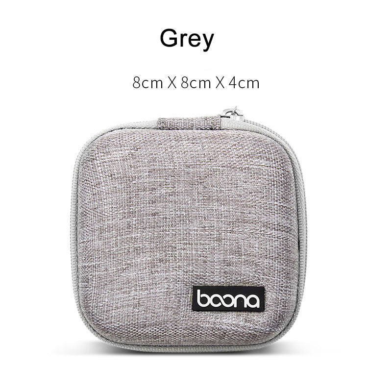 Bolsa de almacenamiento de dispositivos digitales de carcasa dura para adaptador de Mac, Cable de datos de ratón, auriculares, HDD, estuche organizador de dispositivos electrónicos