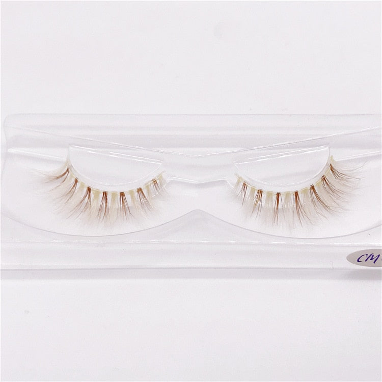 Xinemilin BLONDE 3D mink fake lashes wholesale natural individual brown false eyelashes makeup 15 25mm lash extension supplies