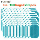 15/30/50/100 par de almohadillas de Gel de repuesto para entrenador EMS pérdida de peso Estimulador muscular Abdominal ejercitador Gel de masaje de repuesto