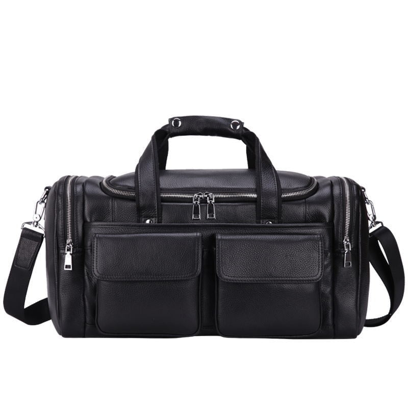 Mode Herren echtes Leder Reisetasche Luxus weiches Rindsleder Duffle Bag Weeked 17 "Laptop Umhängetasche Handtaschen für unterwegs