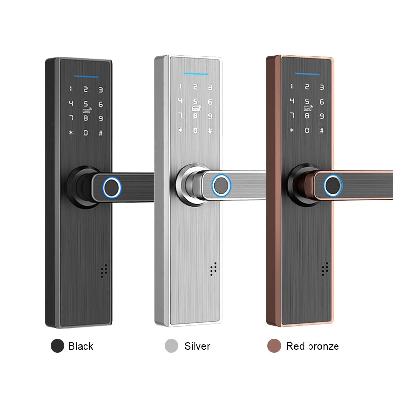 YOHEEN Wifi Electronic Smart Door Lock With Tuya App, Security Biometric Fingerprint Lock Password RFID Card