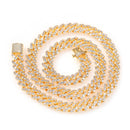 THE BLING KING 9mm Buckle Link Pave Iced CZ Cuban Link Necklaces Gold Color Luxury Bling Bling Jewelry Fashion Hiphop For Men