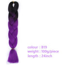 Black Star Hair Ombre Jumbo Braiding Hair Extensions 24 Inch Twist Braids Synthetic Hair Fiber for Twist Braiding for Women