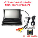 4.3&#39;&#39; HD Foldable Car Rear View Monitor Reversing LCD TFT Display Night Vision Backup Rearview Camera PAIL/NTSC for Vehicle