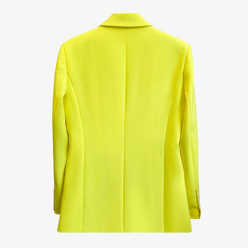 TWOTWINSTYLE Minimalistischer Blazer für Frauen gekerbte Langarm-beiläufige große Größen-Mantel-weibliche Mode-Kleidung 2022 Herbst neu