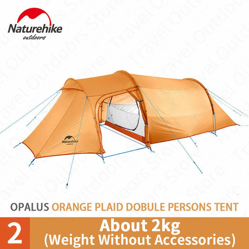 Naturehike NEU Opalus Tunnel Campingzelt 3-4 Personen Ultraleichtes Familienzelt 4 Season 15D/20D/210T Stoffzelt Camping Wandern