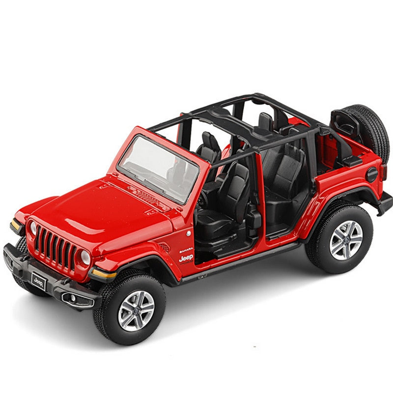 1:32 Jeeps Wrangler Rubicon Alloy Car Model Diecast &amp; Toy Metal Off-road Vehicles Car Model Simulation Sound and Light Kids Gift