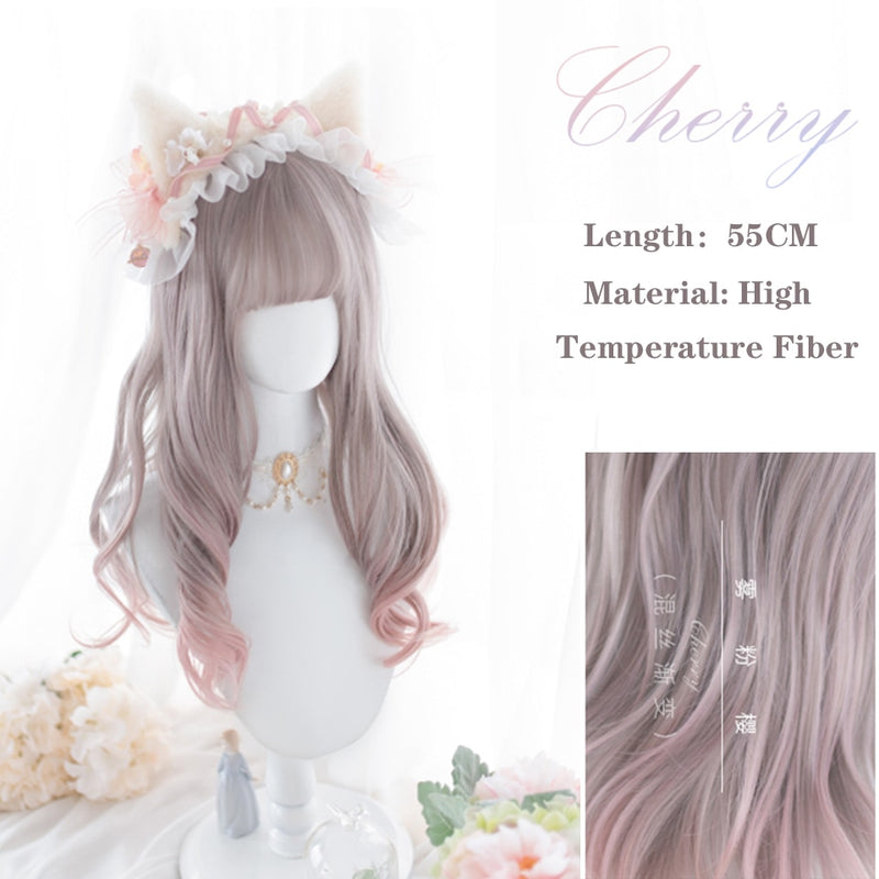 SHANGKE Synthetic Red Black Blonde White Lolita Wigs For Women Long Straight Wig With Bangs Genshin Impact Cosplay Wig