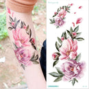 temporary armband tattoos waterproof temporary tattoo sticker flower lotus tattoo sleeve women wrist arm sleeves tatoo fake girl