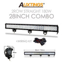 Auxtings 12 '' 22 '' 20 pulgadas 12V 24V todoterreno barra de luz led Spot Flood Combo 20 '' 126W luz de trabajo led para Jeep Car 4WD Truck SUV ATV