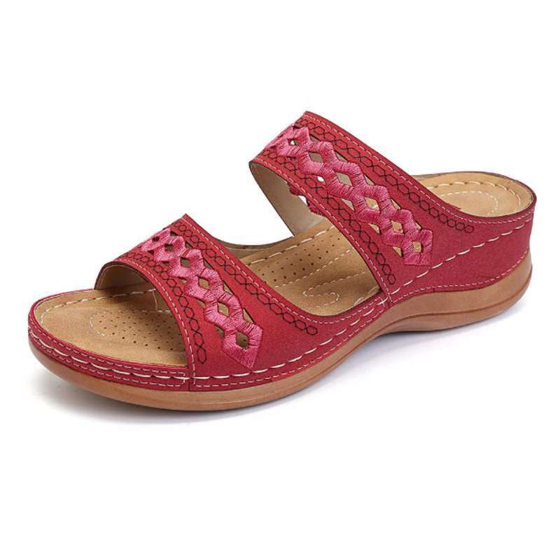 Sandalias de mujer, zapatos de cuña a la moda para mujer, zapatillas, zapatos de verano con tacones, sandalias, chanclas, zapatos casuales de playa para mujer