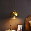 Modern minimalist pendant lights restaurant creative bedroom bedside bar gradient golden glass ball pendant light