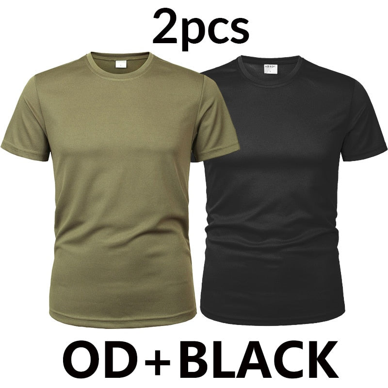 MEGE 3 Pcs/2 Pcs Men Camouflage Tactical T Shirt Army Military ShortSleeve O-neck Quick-Drying gym T Shirts Casual Oversized 4XL