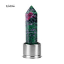 Runyangshi 1pc natural crystal point glass water bottle with 304 stainless steel, rose gold and bamboo cover style for gift