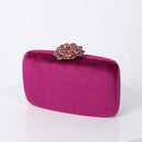 Velvet Clutch Bag for Women Luxury Designer Purse and Handbag Diamond Flower Lock Elegant Evening Bag Wedding Clutch ZD1905