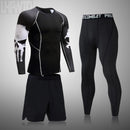 Conjunto de ropa interior térmica para correr para hombre, ropa interior de compresión deportiva, chándal para hombre, conjunto de capa Base para correr delgado para Fitness