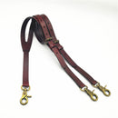 Suspenders Vegetable tanning leather strap Bronze retro scalper strap
