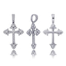 JINAO New Iced Out Cross Pendant Ice Crystal Cubic Zircon Cross Pendant Necklace For Men Hip Hop Jewelry Gift
