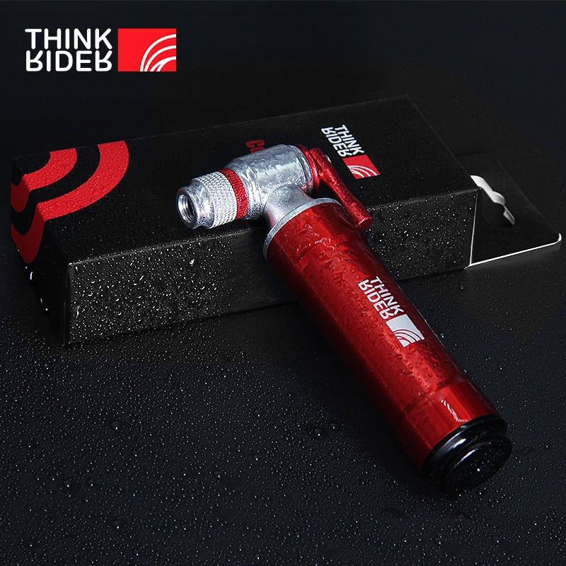 ThinkRider CO2 Pump For Bicycle Schrader Presta Adapter Bike Inflator Aluminum Tire Tube Mini size MTB Pumps CO2 Cartridge