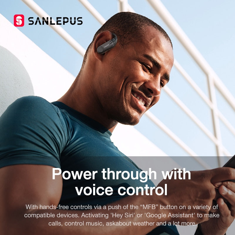 SANLEPUS Bluetooth-Kopfhörer TWS 5.0 LED-Display Drahtlose Ohrhörer Stereo-Kopfhörer für Xiaomi In Ear Phone Gaming Sport Headset