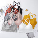 Frauen Cross Strap Sport-BH Push-Up Sport-BH Top Yoga Gym Crop Top Büstenhalter Femme Fitness Top Sport Bh Atmungsaktiver BH
