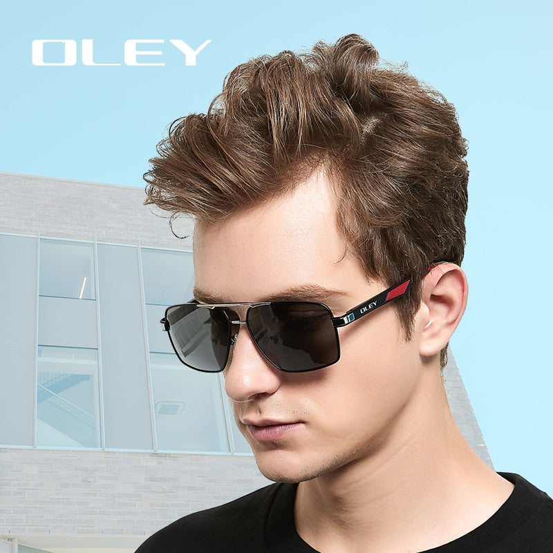 OLEY Brand Design Classic Pilot Polarized Sunglasses Men&