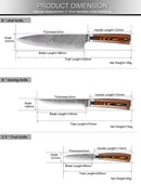 XITUO 1-4pcs kitchen knives set Japanese Damascus steel kitchen knife VG10 chef boning Paring Santoku utility knives wood handle