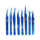 VETUS Professional Makeup Eyelash Tweezers For Volume Eyelash Extension Blue Eyebrow Tweezers Excellent Closure Beauty Tool