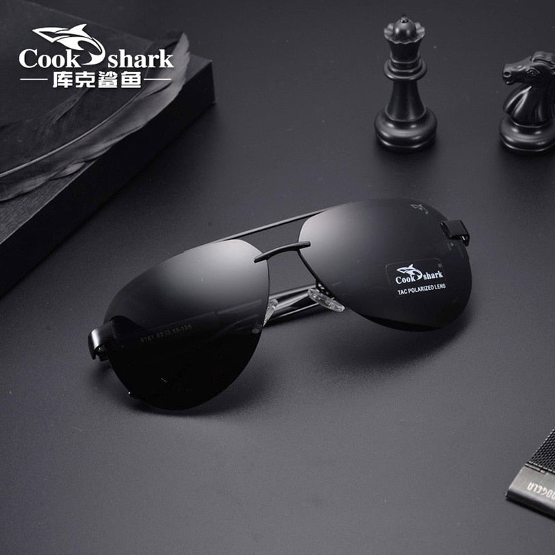 Cookshark Sonnenbrille Herren Sonnenbrille polarisierter Fahrer Hipster Froschspiegel