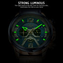 2022 LIGE Herrenuhren Top-Marke Luxus Blau Leder Chronograph Sportuhr Für Herren Mode Datum Wasserdichte Uhr Reloj Hombre