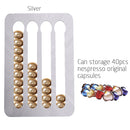 Soporte de cápsulas de café de Metal, soporte de aluminio chapado en espejo, estante de almacenamiento de cápsulas de café, soporte de cápsulas de café Nespresso para Nespresso