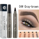 5-color four-pronged eyebrow pencil eyebrow brush split liquid waterproof long-lasting eyebrows enhancer pencil eyebrow shadow