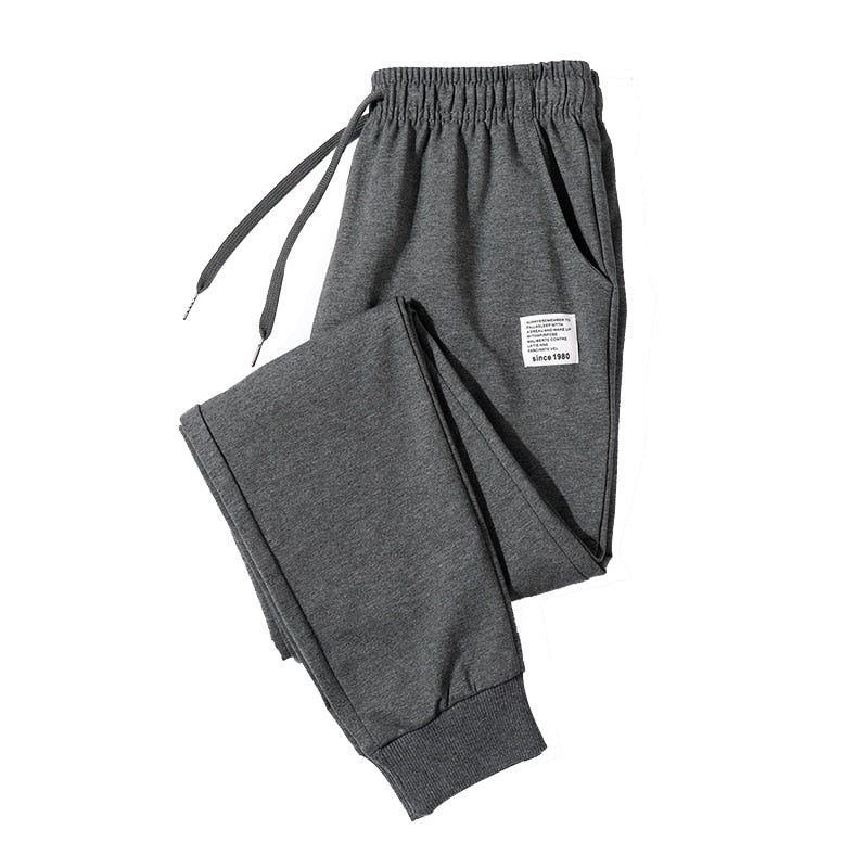 Cotton New Sweatpants Men's streetwear Pants Fashion Pencil linen Pants Men Full Length Drawstring Trousers For Men Casual Pants