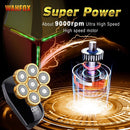 WOHFOX Shaver For Men 7D Independently 7 Cutter Floating Head Waterproof Electric Razor Multifunction Trimmer Machine New