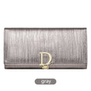 2022 New Design Women Wallets Fashion Long Phone Purse Luxury Genuine Leather Ladies Card Holder Stripe Wallet Cartera de mujer