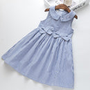 Humor Bear  Summer New  Sleeveless Cute Girl Dress Toddler Kid Princess Party Dress Print Back Bow Baby Kids Clothes