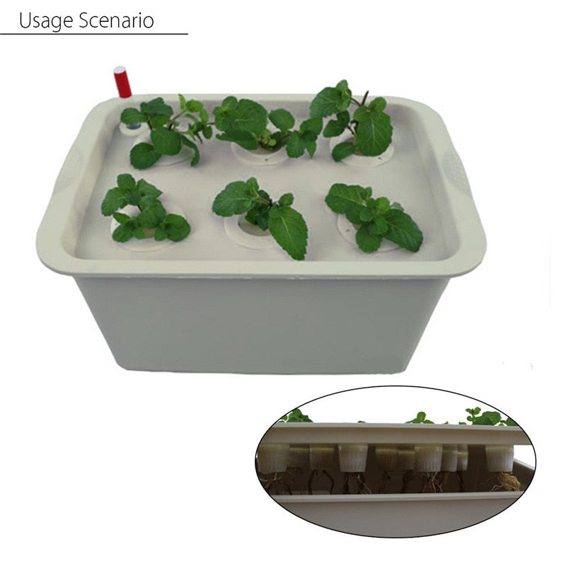12 Holes Plant Site Hydroponic Garden Pots Planters System Indoor Garden Cabinet Box Grow Kit Bubble Nursery Pots