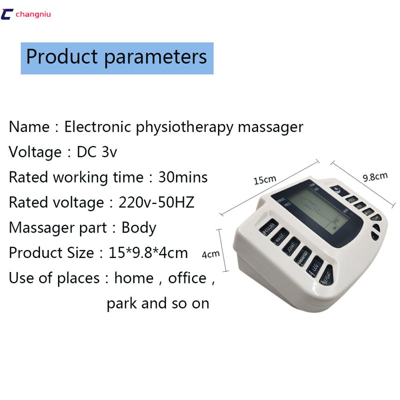 Estimulador muscular eléctrico Tens JR-309A, terapia muscular Digital, masaje corporal completo, relajación, 16 almohadillas, pulso Ems, acupuntura, cuidado de la salud