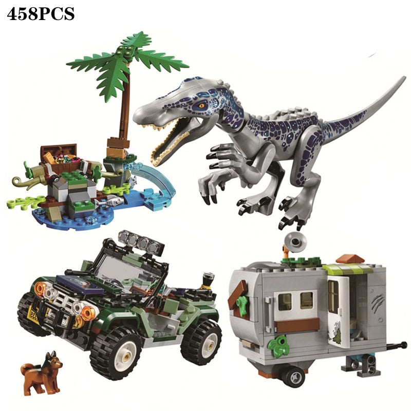 Jurassic Dinosaur World Mechanical T-rex Indominus Tyrannosaurus Ankylosaurus Building Blocks Bricks Toy For Kid Gift 75941
