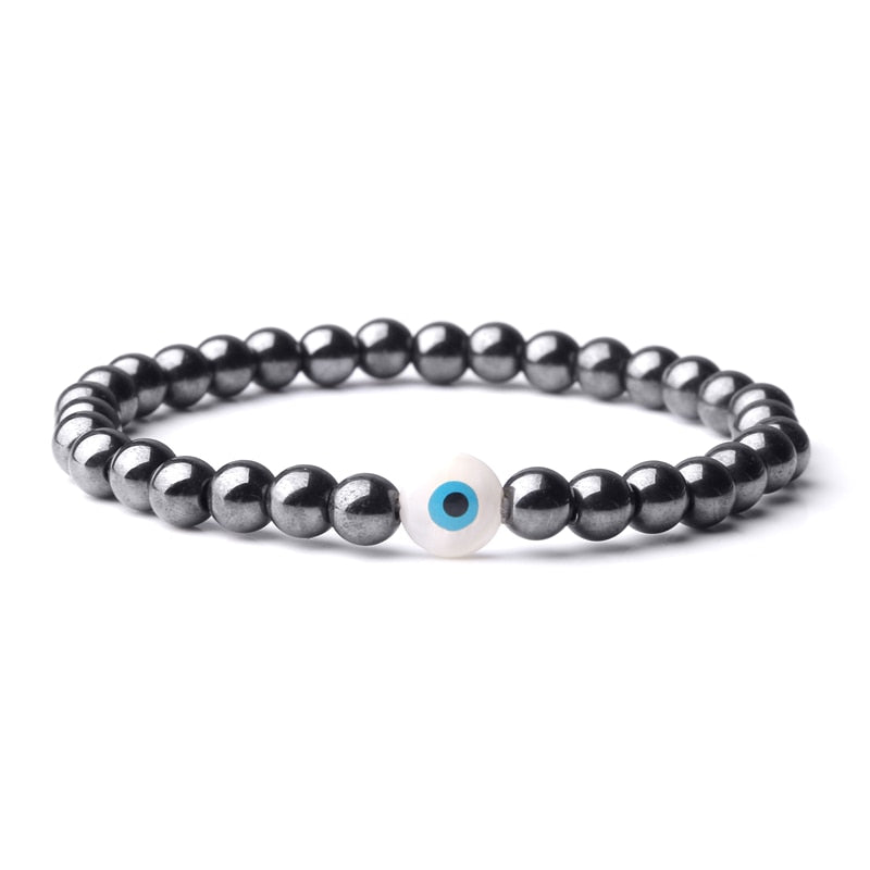 Cool Weight Loss Magnetic Therapy Bracelet Health Care 6mm Beads Hematite Bracelet Natural Stone Moonstone Charm Jewelry Pulsera