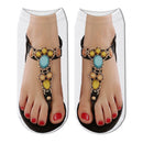 3D Funny Slippers Printed Low Ankle Cotton Socks  Fashion Harajuku  Soft Short Socks Cute Happy Boat Sox for Female