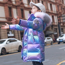 2022 Winter Down Jacket For Girls Coat Waterproof Shiny Hooded Children Outerwear Clothing 5-14 Year Teenage Kids Parka Snowsuit
