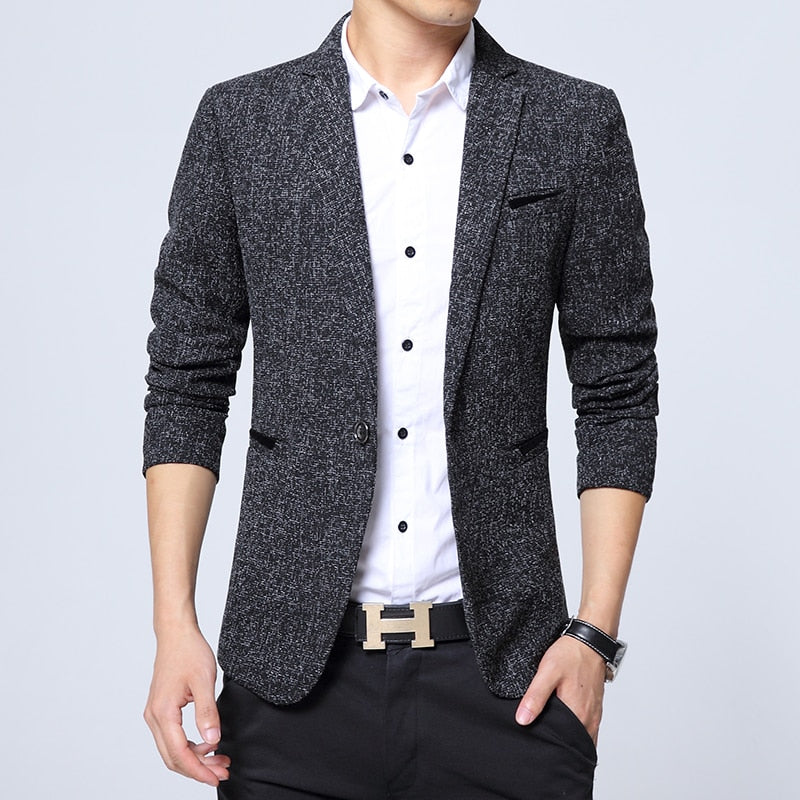 2022 Herren Casual Anzug Herren Formal Business Fashion Blazer Herren Anzug One Button Revers Casual Langarm Slim Fit Blazer M-3XL