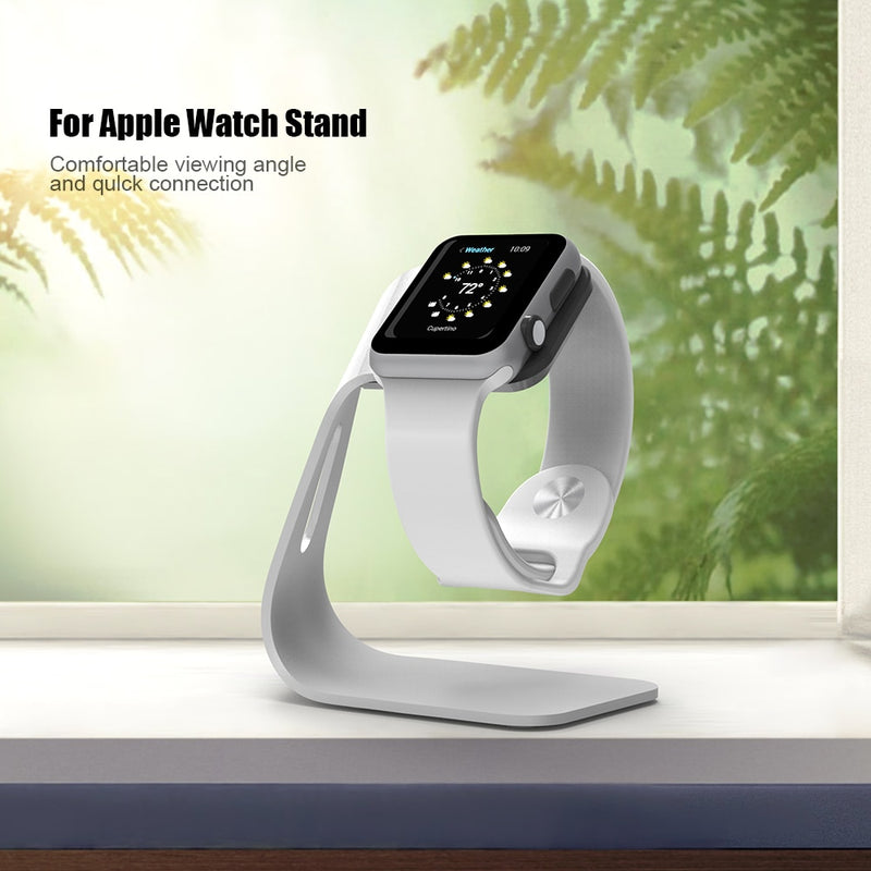FLOVEME Metal Aluminum Charger Stand Holder for Apple i Watch Bracket Charging Cradle Stand Charger Dock Station for Apple Watch