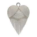 GLOIG Fashion women tassel evening bags diamonds beaded clutch wedding purse shoulder party laides case purse