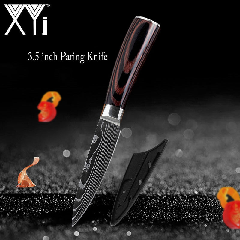 Kitchen Knife Set Stainless Steel Knife Holder Gift Knife Cover Santoku Utility Cleaver Bread Paring Nakiri Knives Cutter Tools