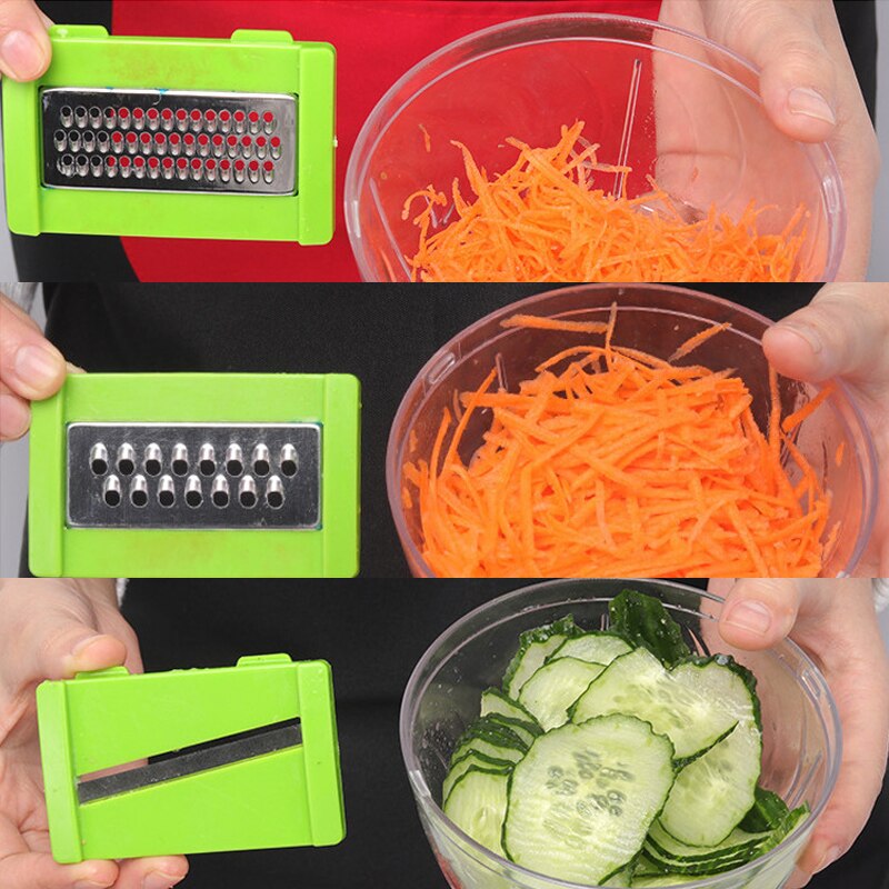 Multifunction Vegetable Chopper Stainless Steel 6 Sets Shredder Slicers Strips Device Manual Meat Grinder Cheese shredder