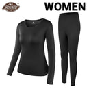 Herobiker, conjunto de ropa interior térmica con forro polar para mujer, conjunto de invierno elástico para motocicleta, esquí, calzoncillos largos cálidos, camisas y Tops, traje inferior